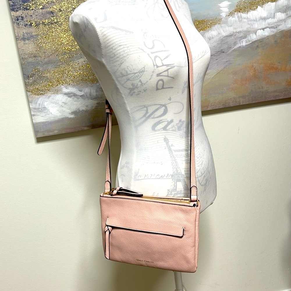Leather VINCE CAMUTO Crossbody bag, cameo rose - Picture 3 of 11